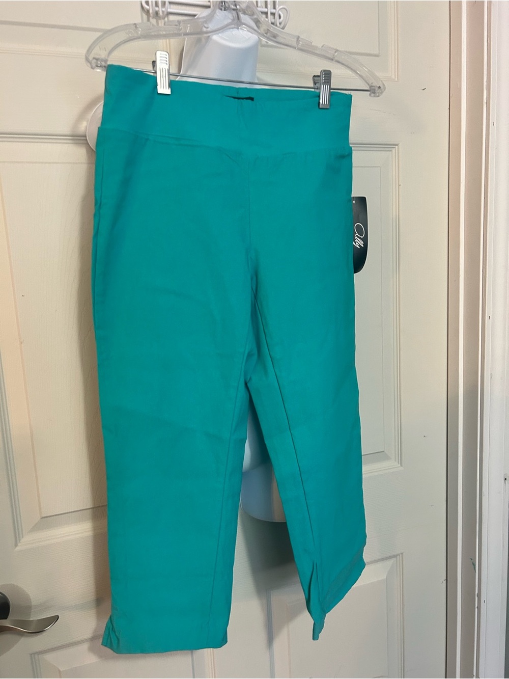 Women’s Teal Cropped Stretch Pants - Olsa
